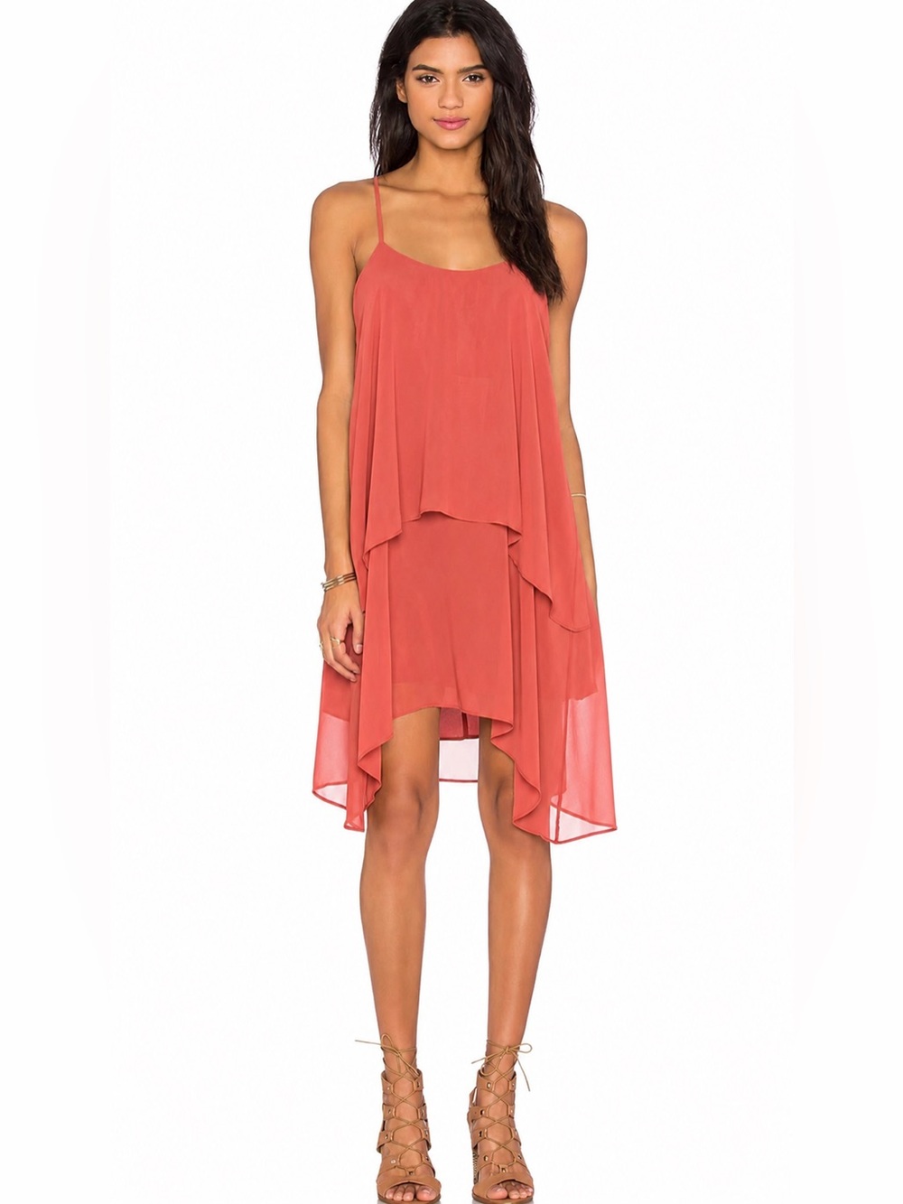 BCBG: Burnt Orange Layered Dress